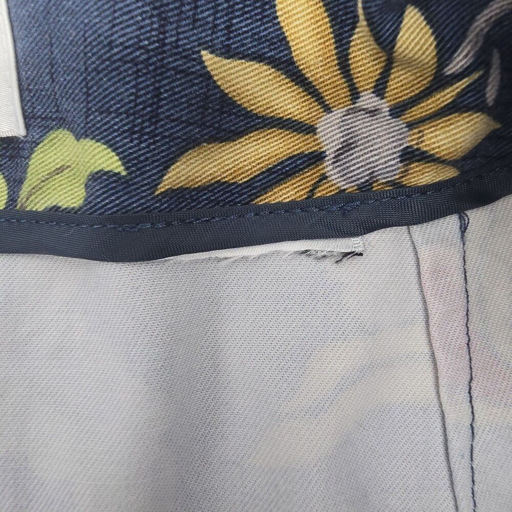 Vintage Talbots Midi A-line Skirt Blue Floral Chintz Print Women's 6 - Picture 5 of 6